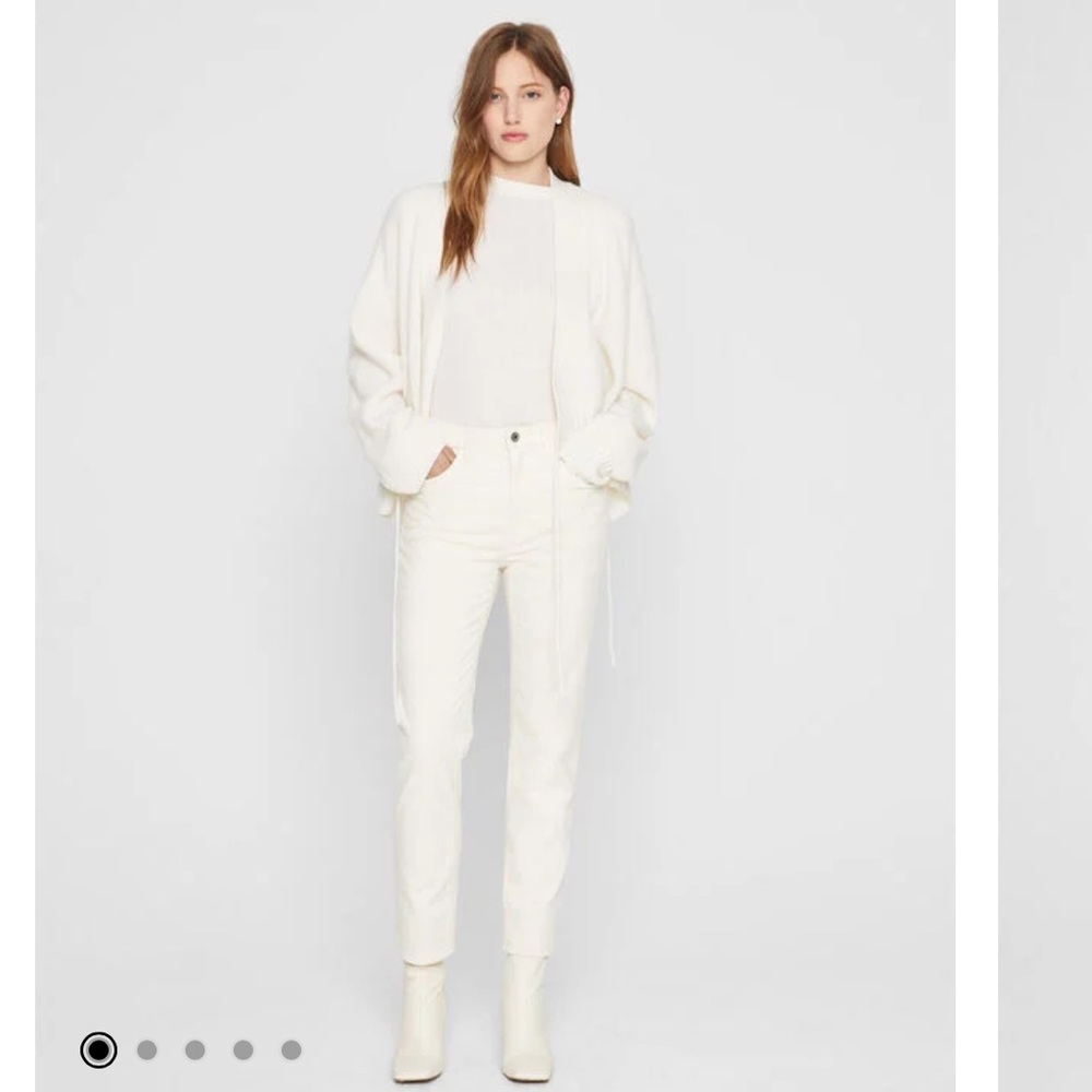 Club Monaco Cream Corduroy Pants